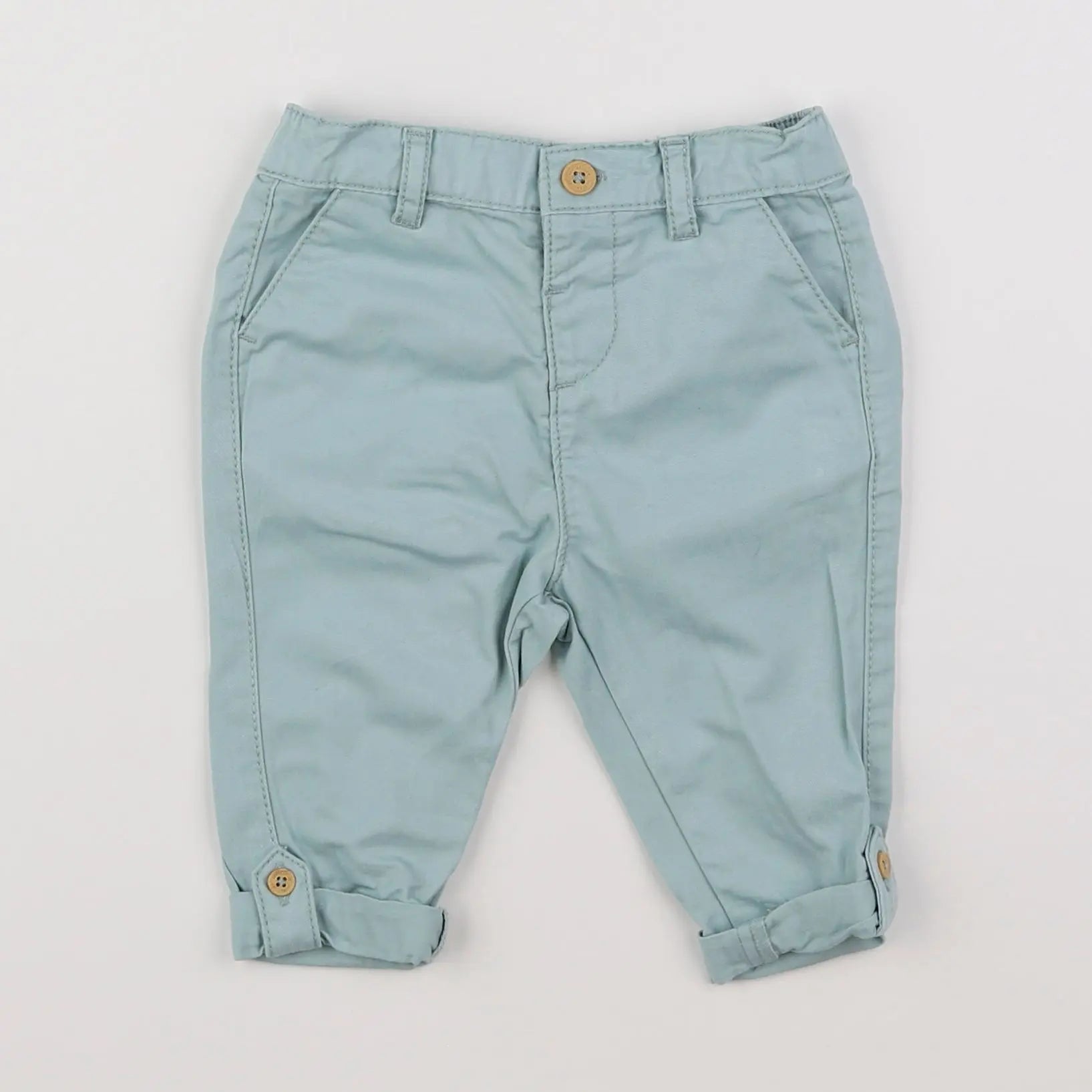 Vertbaudet - pantalon vert - 6 mois