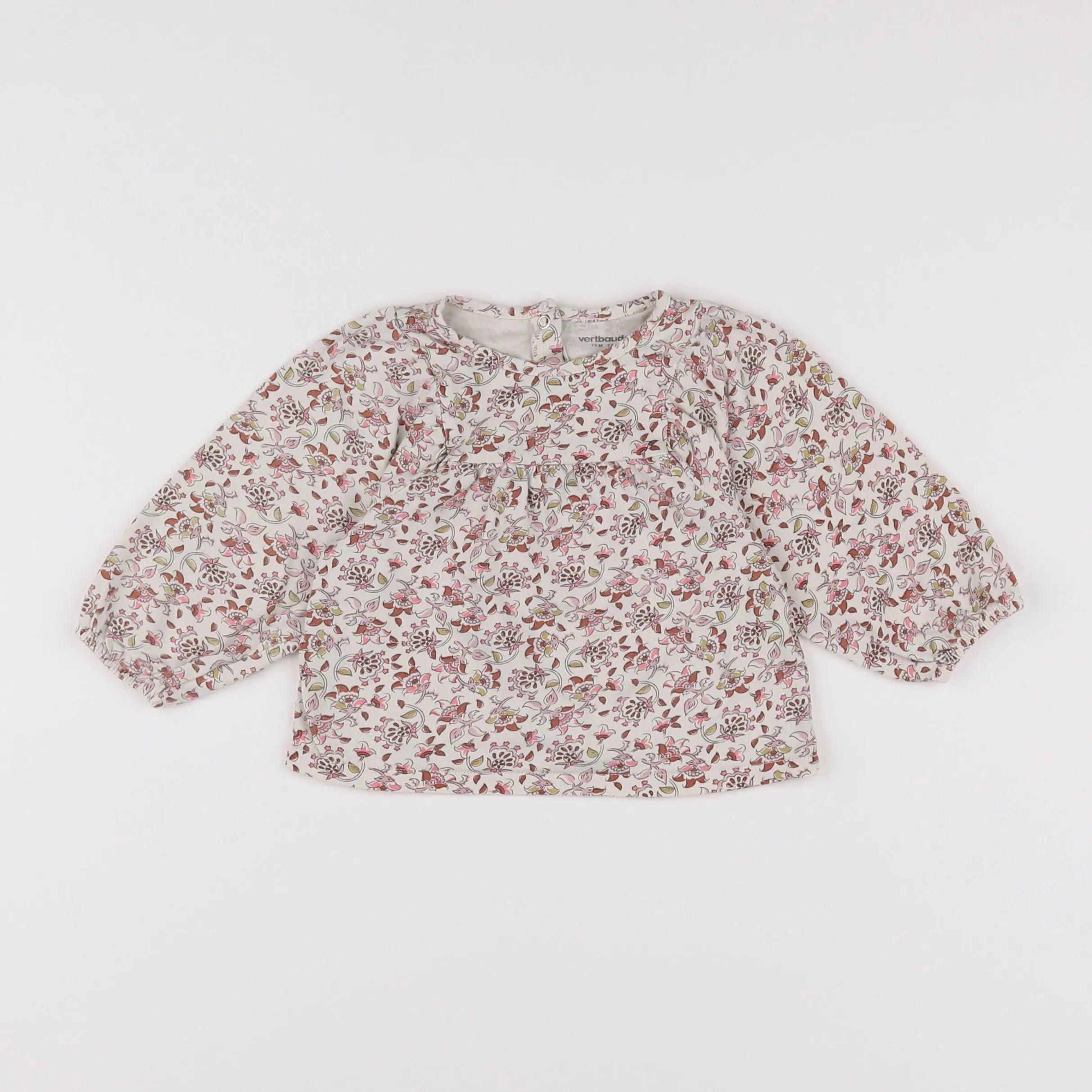 Vertbaudet - tee-shirt multicolore - 12 mois