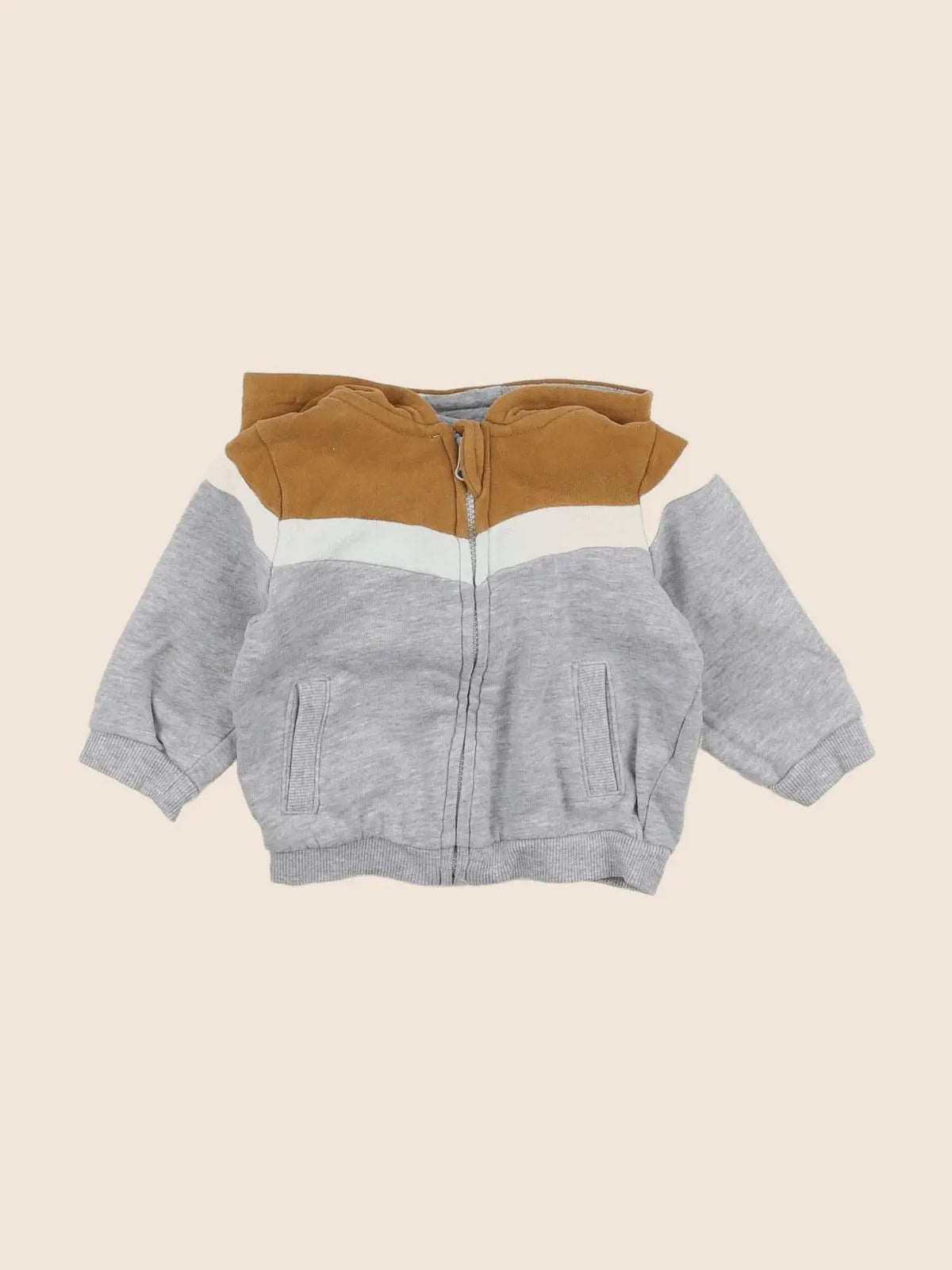 Vertbaudet - sweat gris - 6 mois