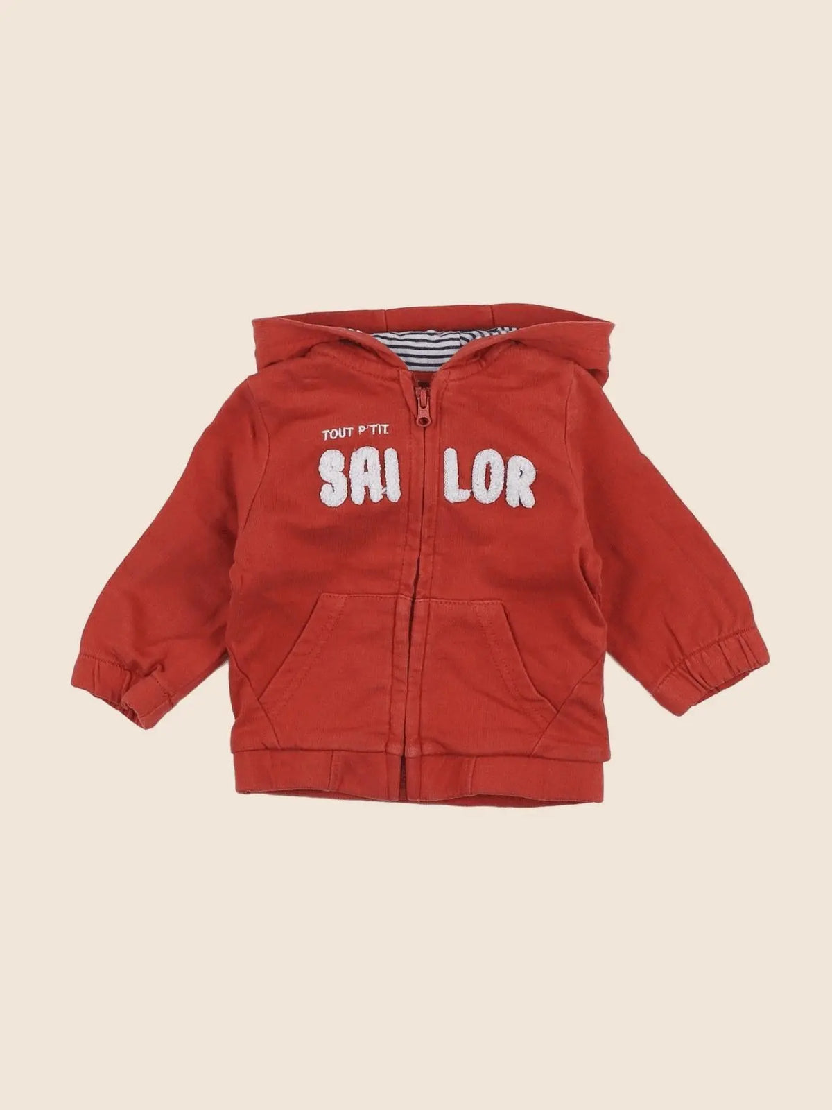 Vertbaudet - sweat marron - 6 mois