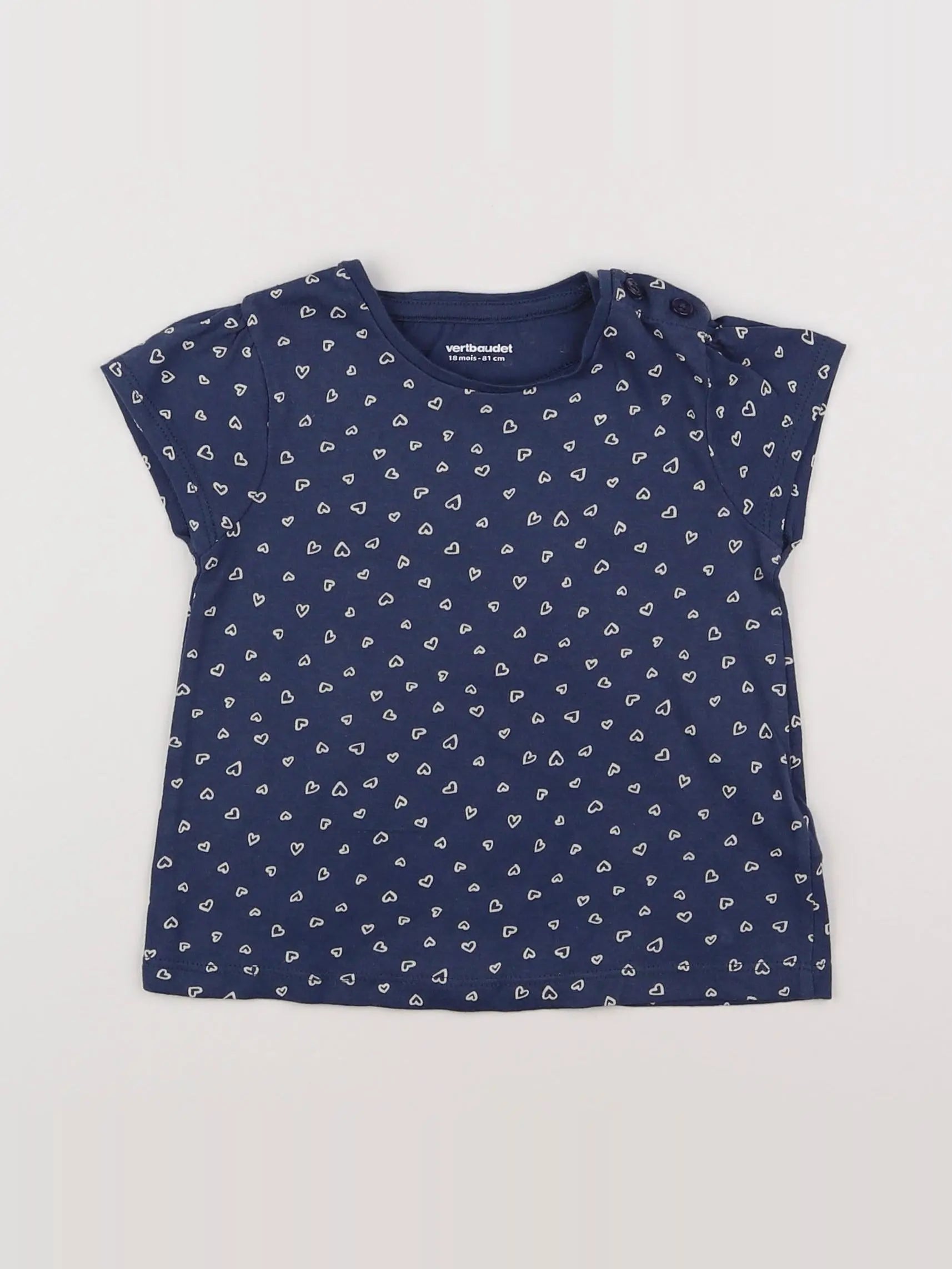 Vertbaudet - tee-shirt bleu - 18 mois