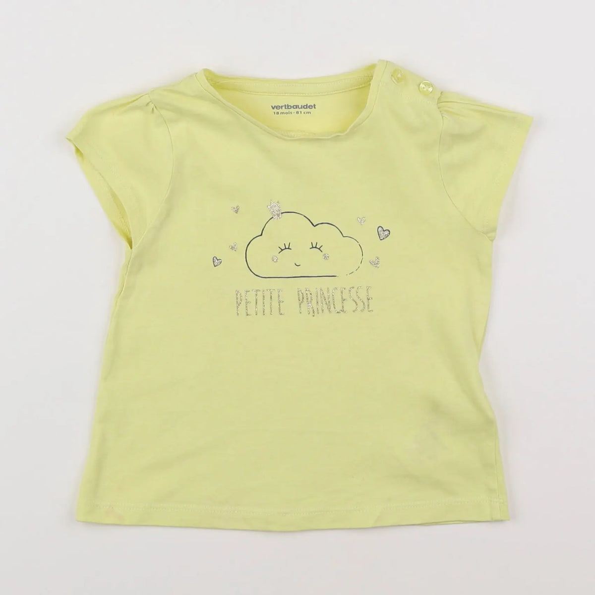 Vertbaudet - tee-shirt jaune - 18 mois