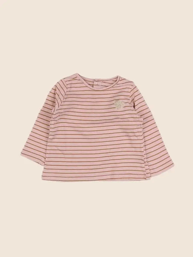 Vertbaudet - tee-shirt rose - 12 mois