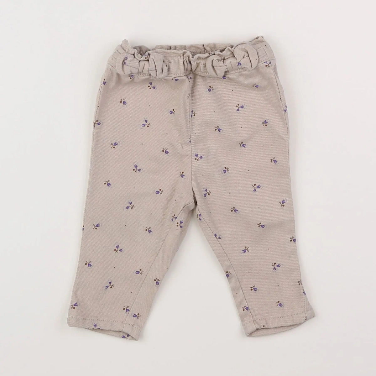 Vertbaudet - pantalon beige - 6 mois