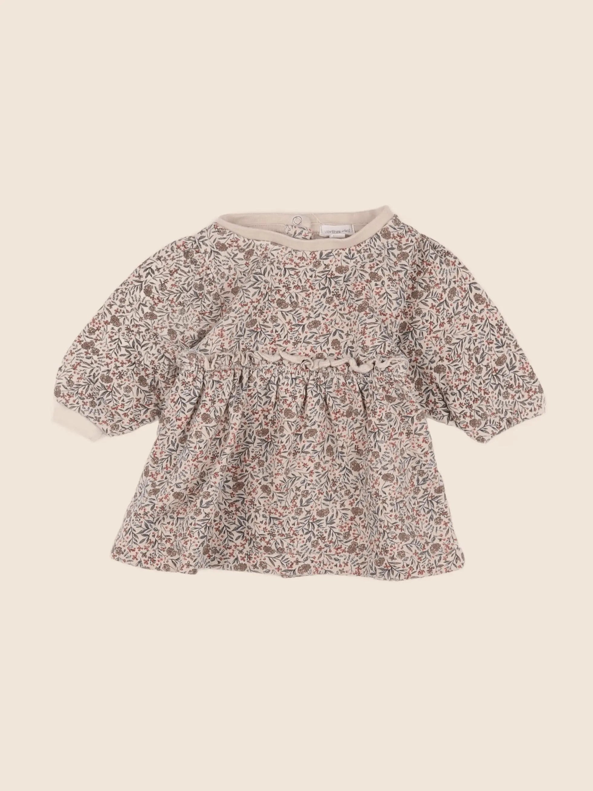 Vertbaudet - robe beige - 3 mois
