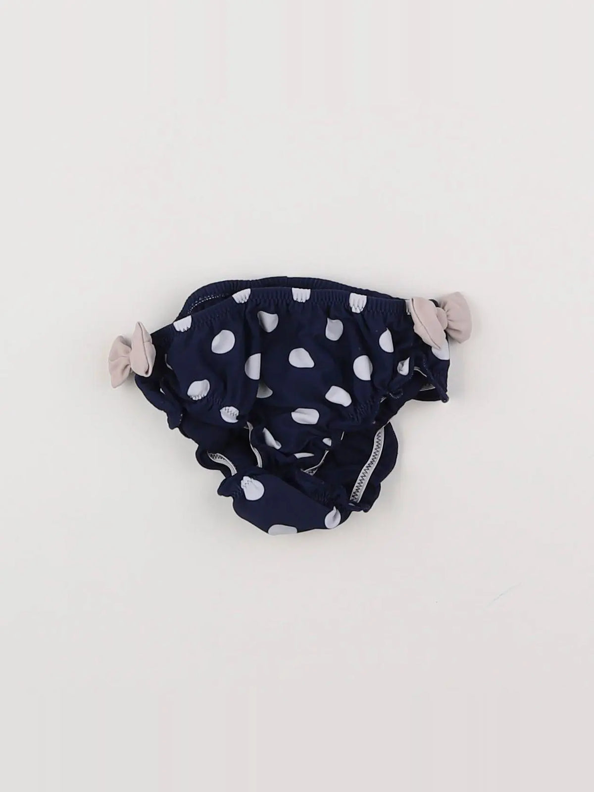 Vertbaudet - maillot de bain bleu, blanc - 6/9 mois