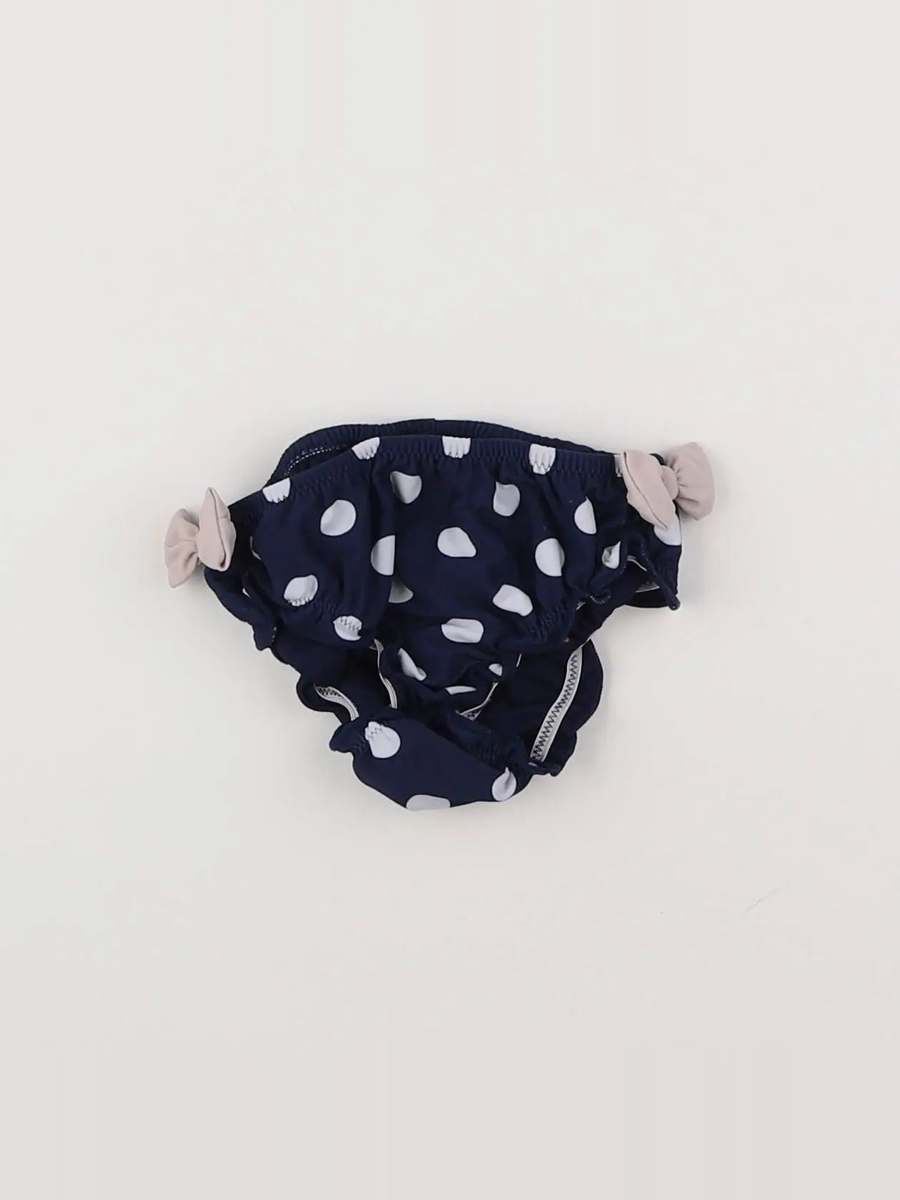 Vertbaudet - maillot de bain bleu, blanc - 6/9 mois