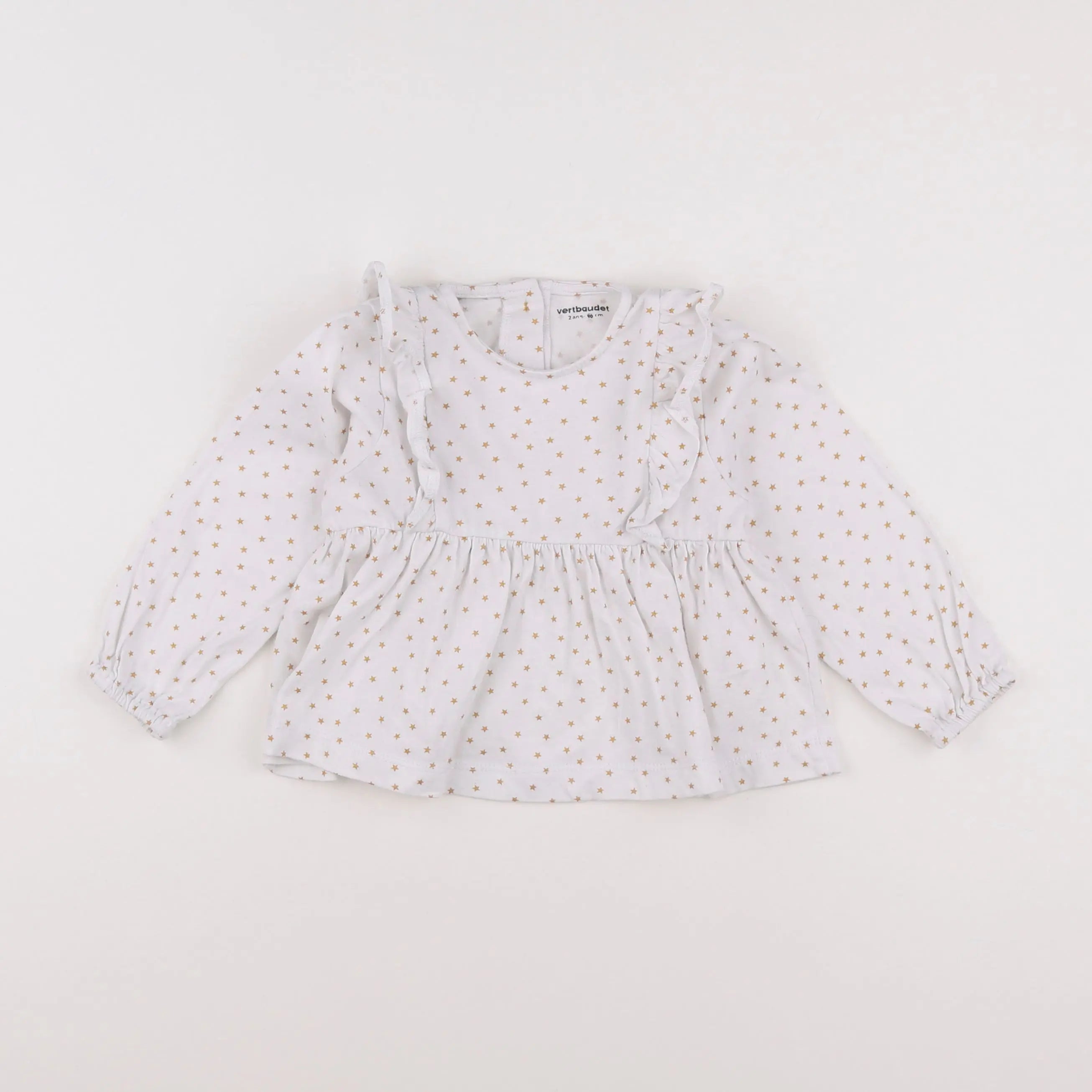 Vertbaudet - tee-shirt blanc - 2 ans