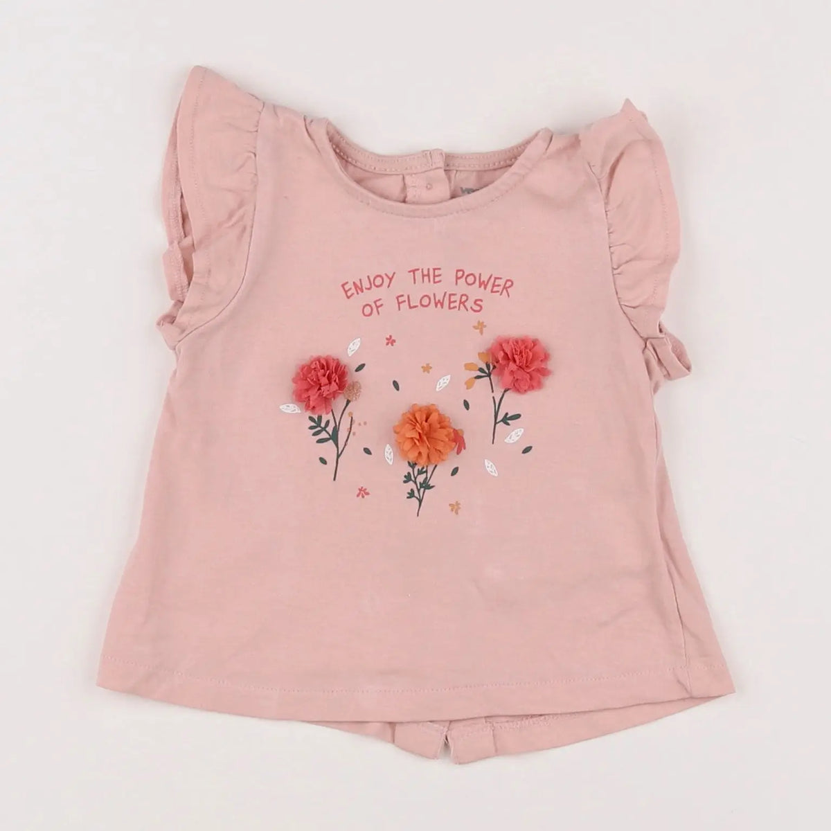 Vertbaudet - tee-shirt rose - 6 mois