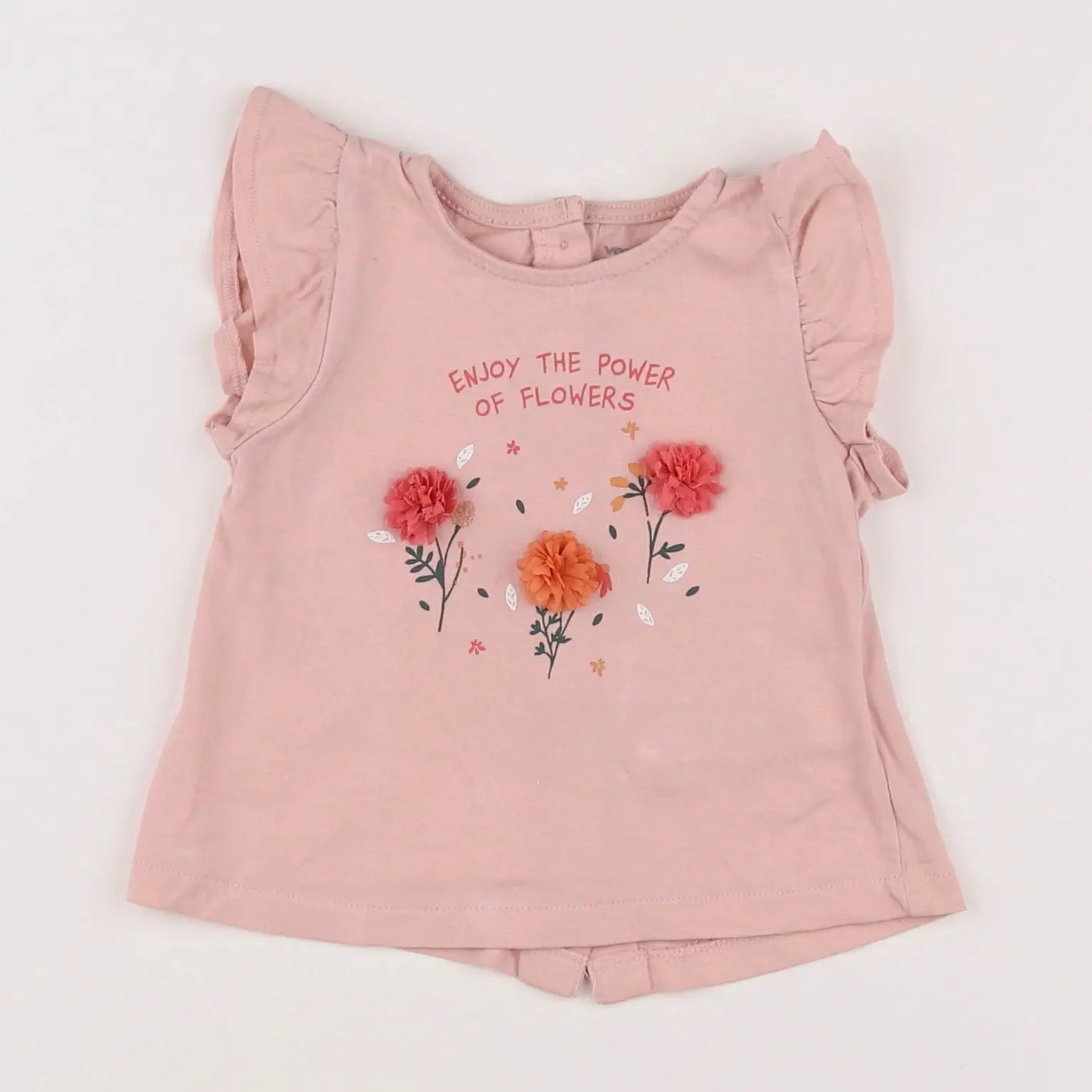Vertbaudet - tee-shirt rose - 6 mois