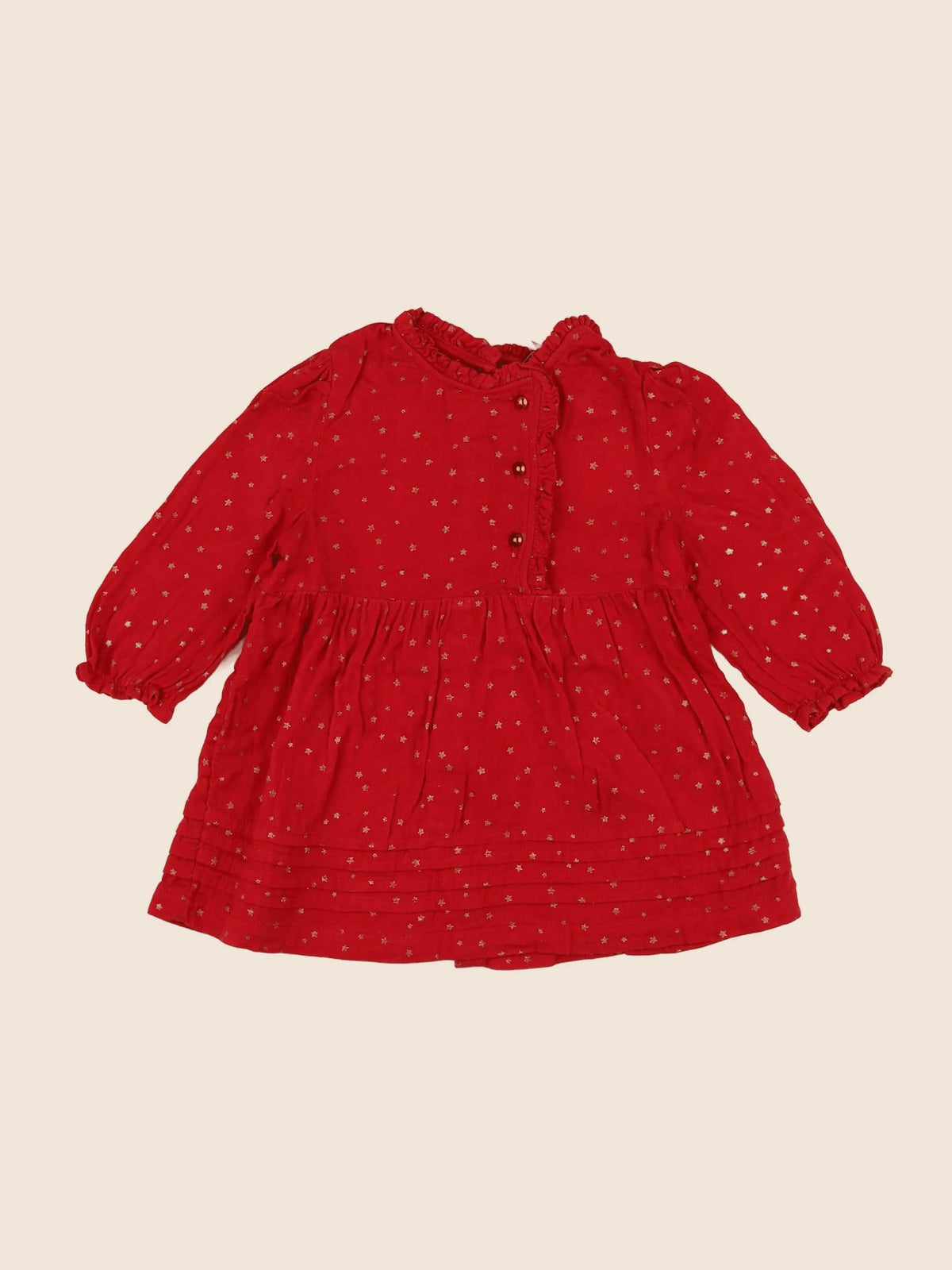 Vertbaudet - robe rouge - 12 mois