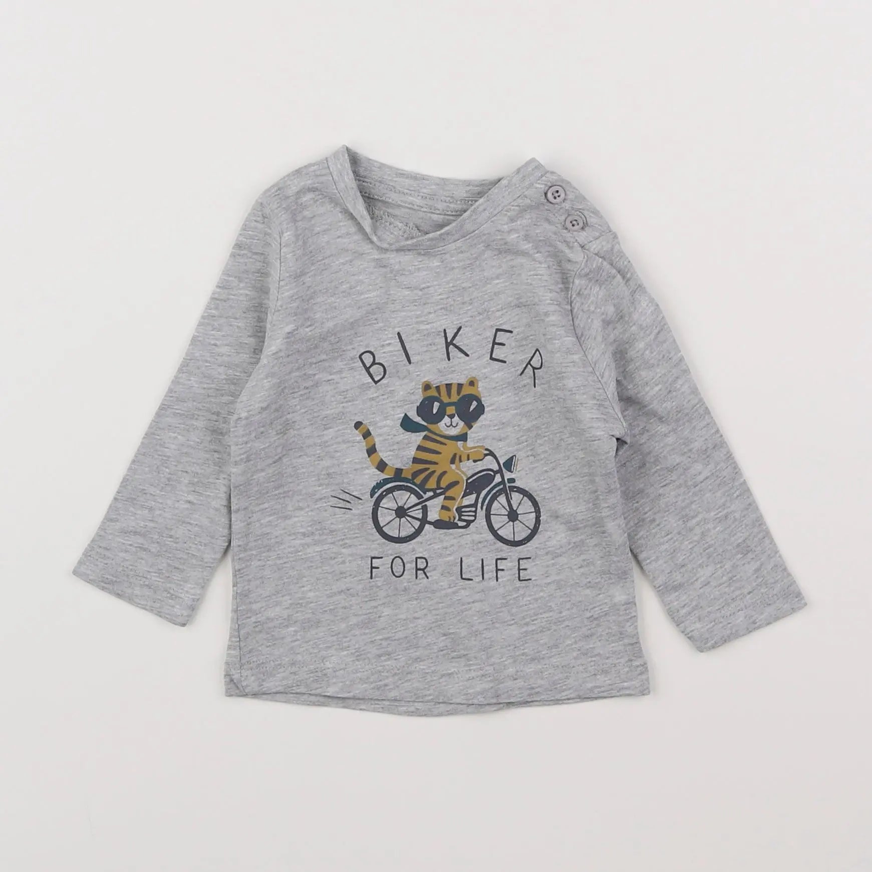 Vertbaudet - tee-shirt gris - 3 mois