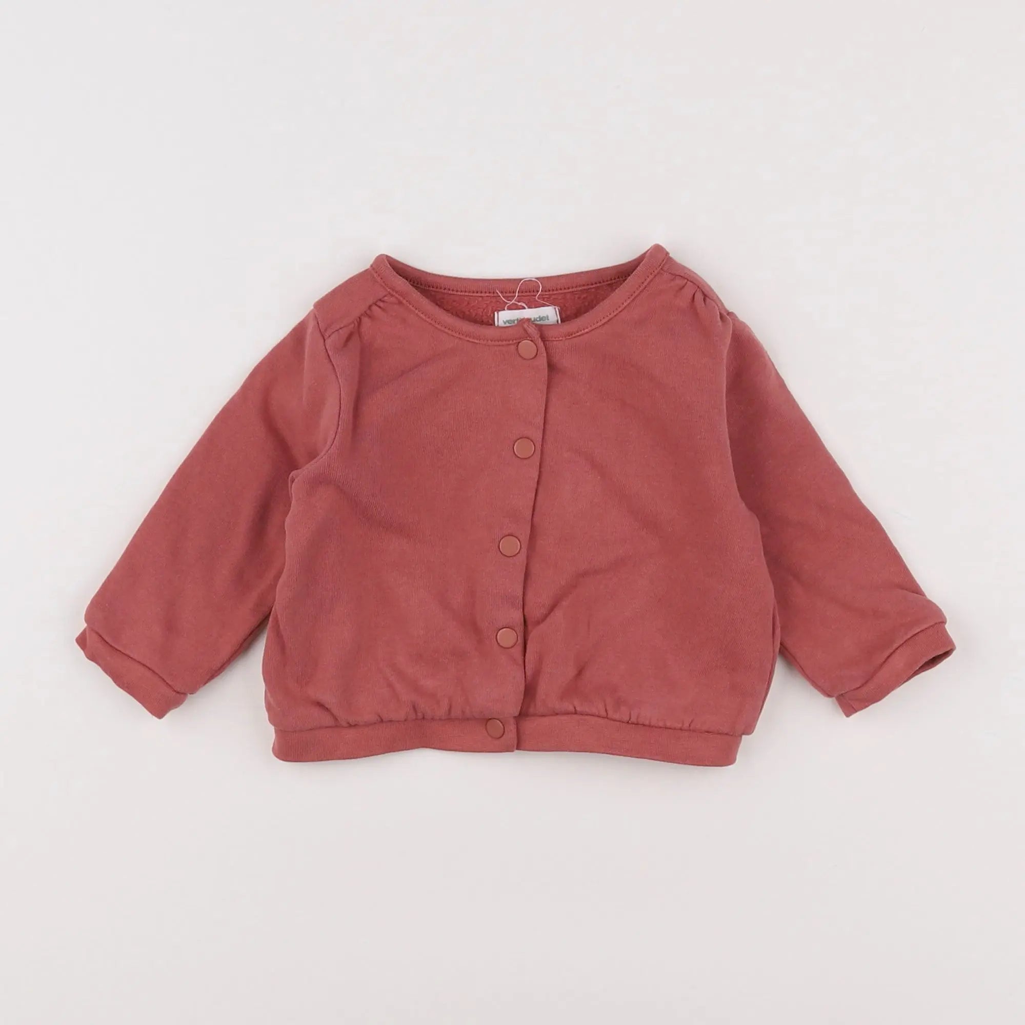 Vertbaudet - sweat bleu, rose - 6 mois