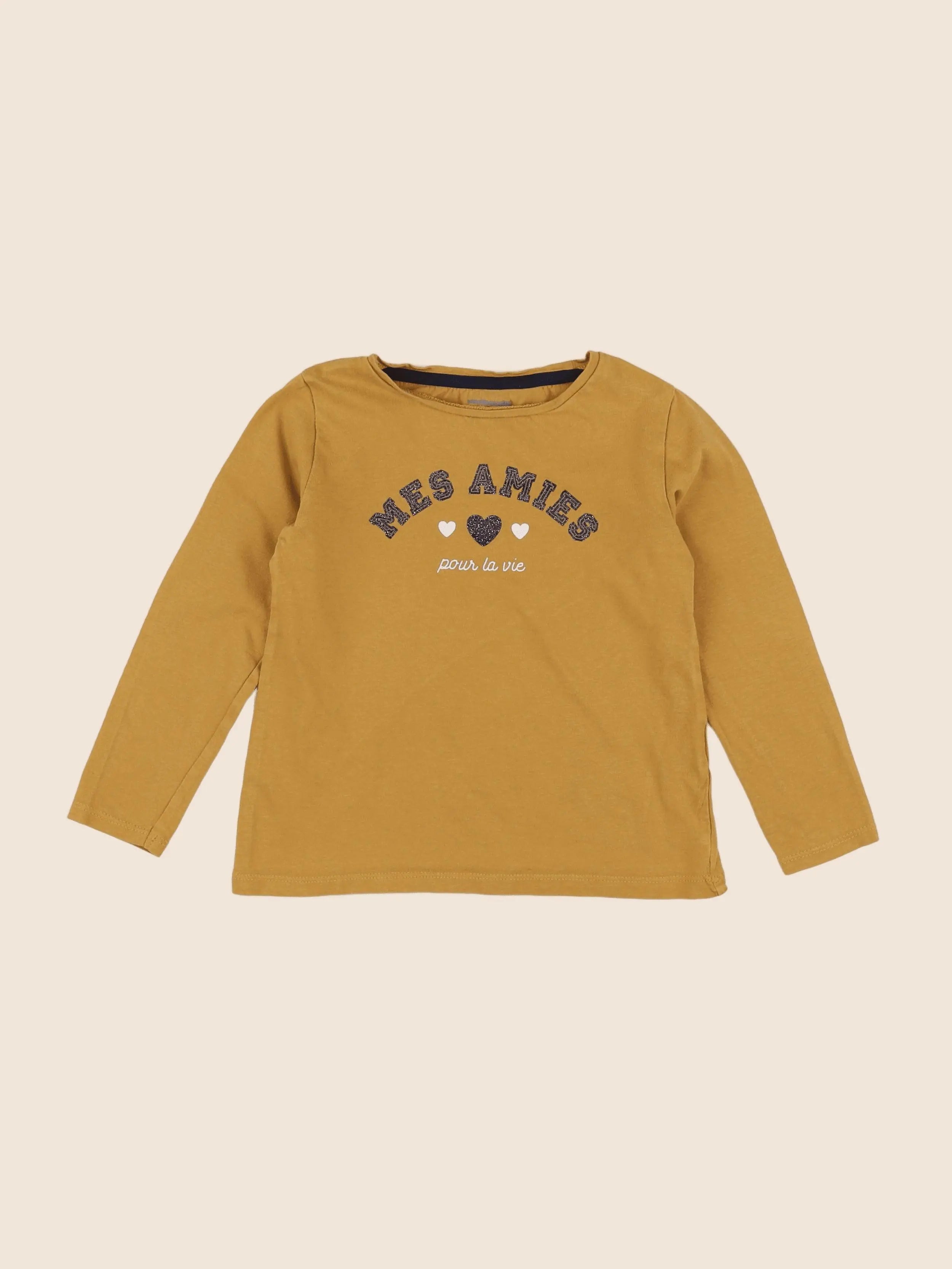 Vertbaudet - tee-shirt jaune - 5 ans