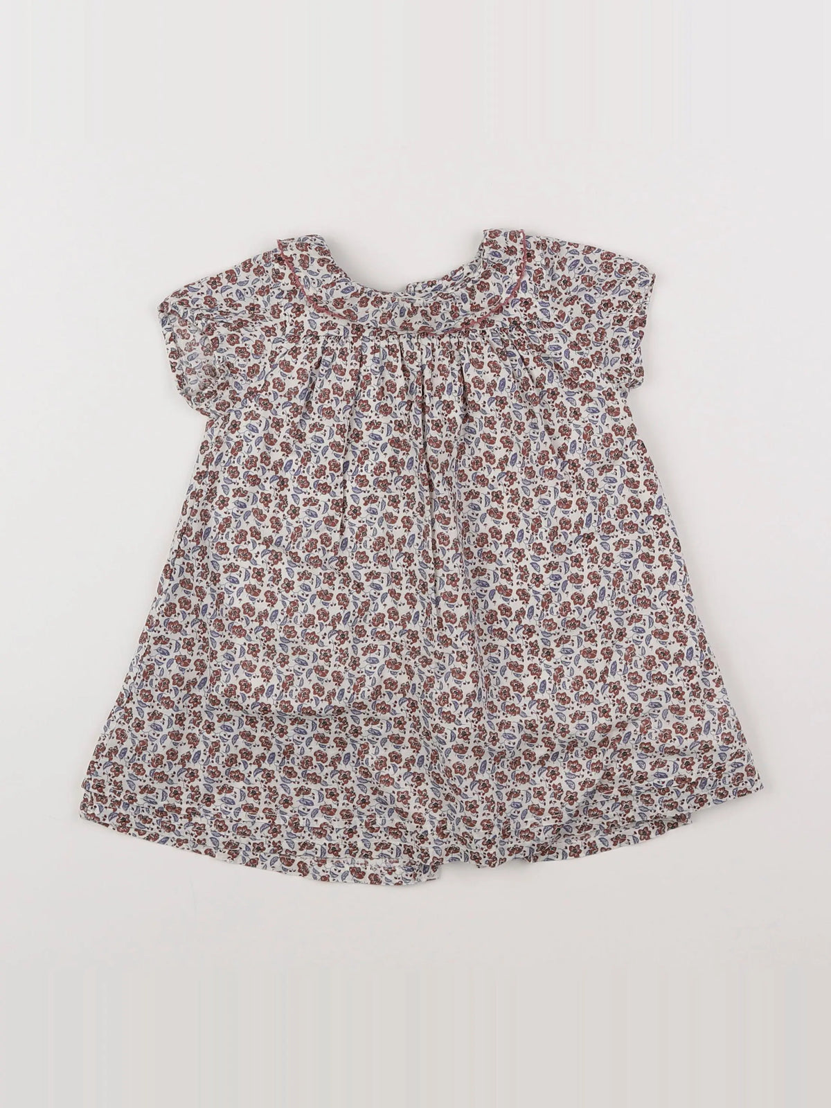 Boutchou - robe blanc, marron - 9 mois