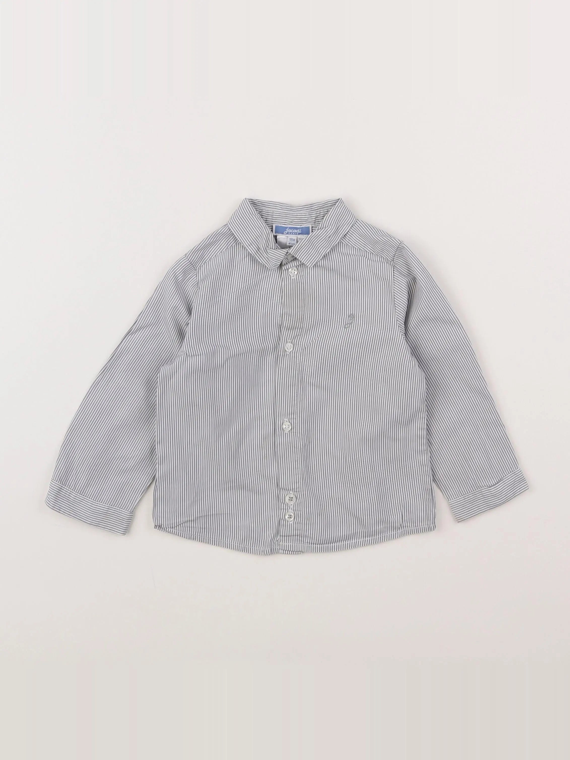 Jacadi - chemise blanc, gris - 18 mois