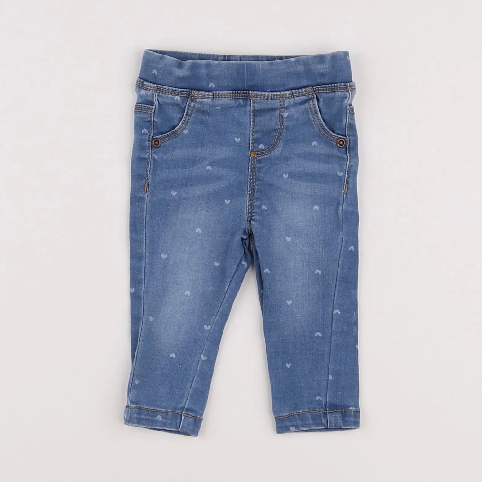 Vertbaudet - jegging bleu - 3 mois