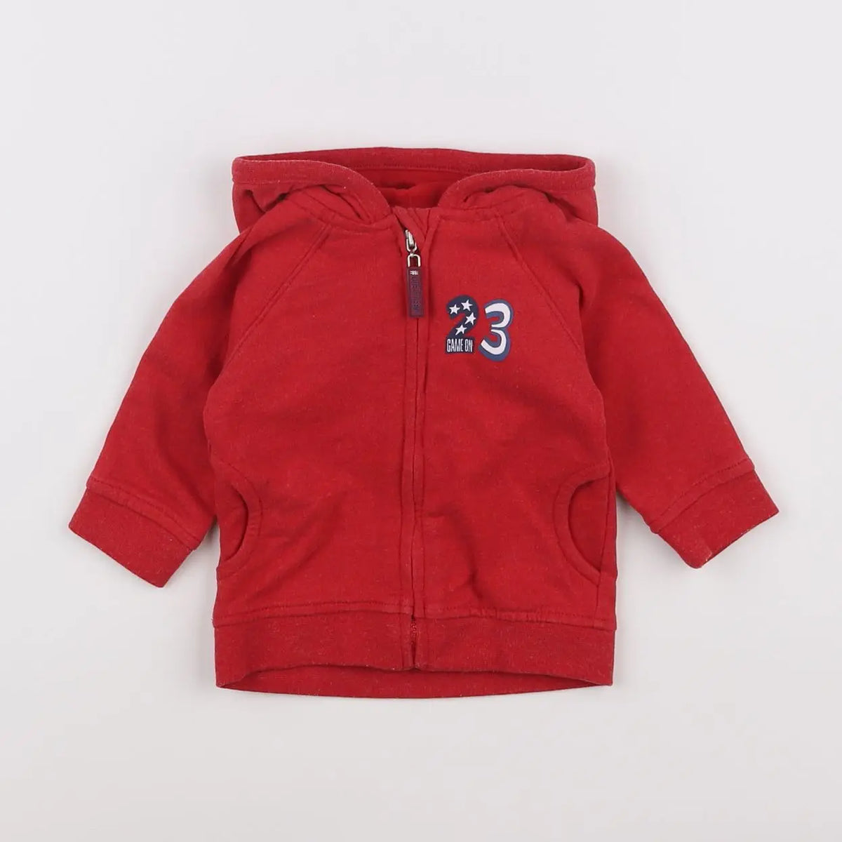 Vertbaudet - sweat rouge - 6 mois