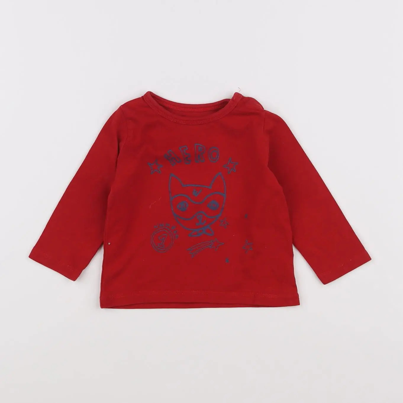 Vertbaudet - tee-shirt rouge - 6 mois