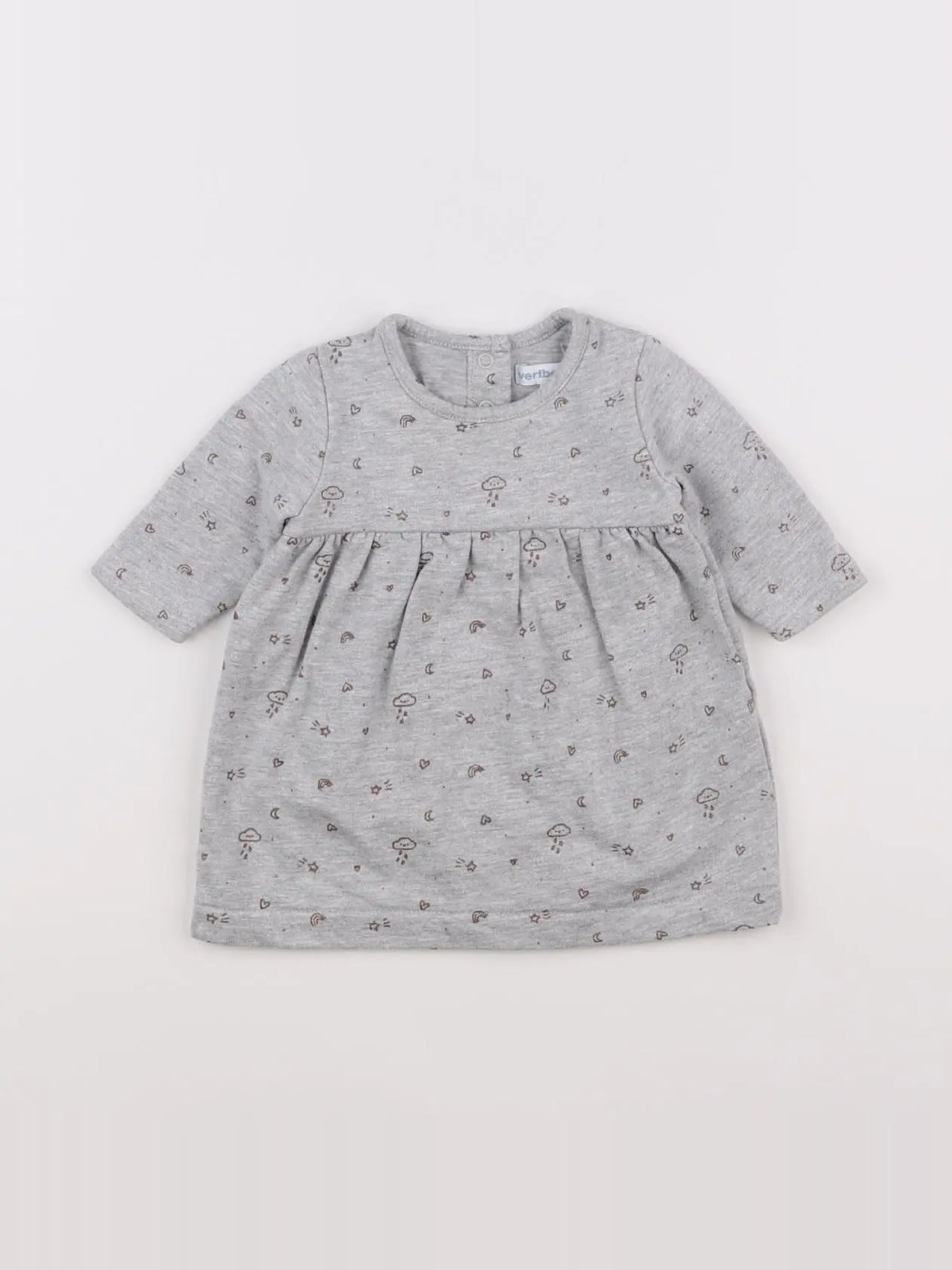 Vertbaudet - robe gris - 1 mois