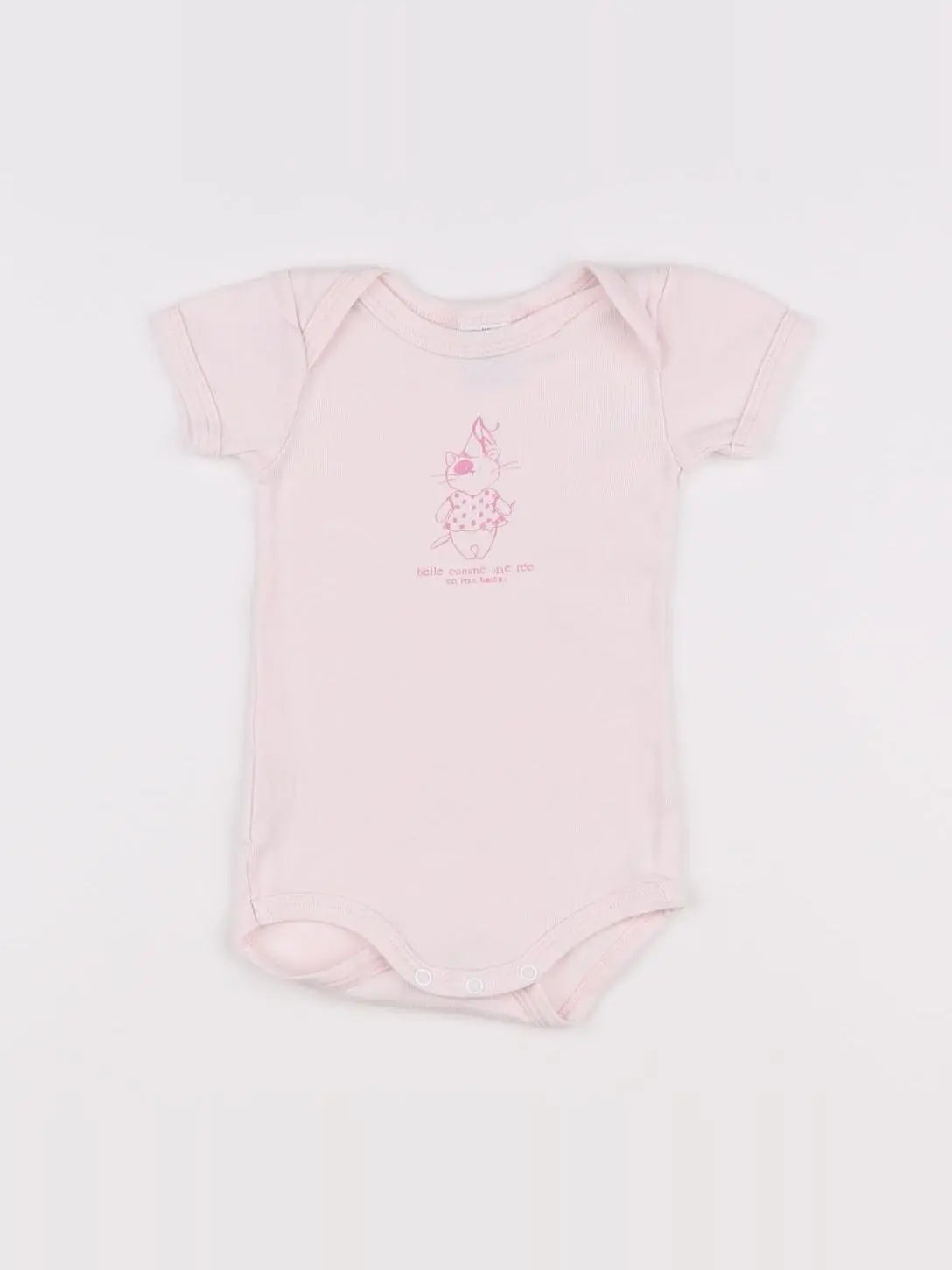 Petit Bateau - body rose - 3 mois