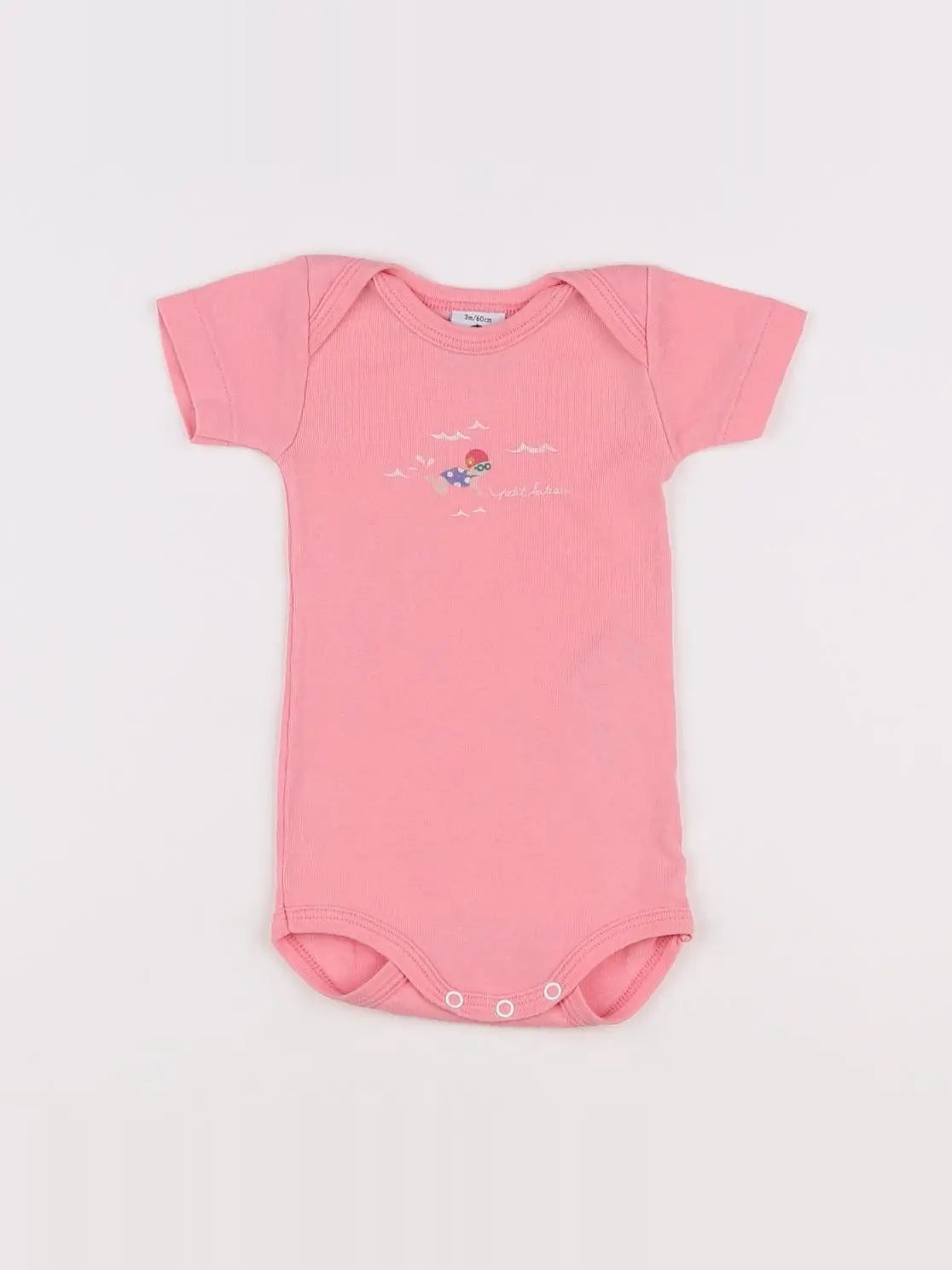Petit Bateau - body rose - 3 mois