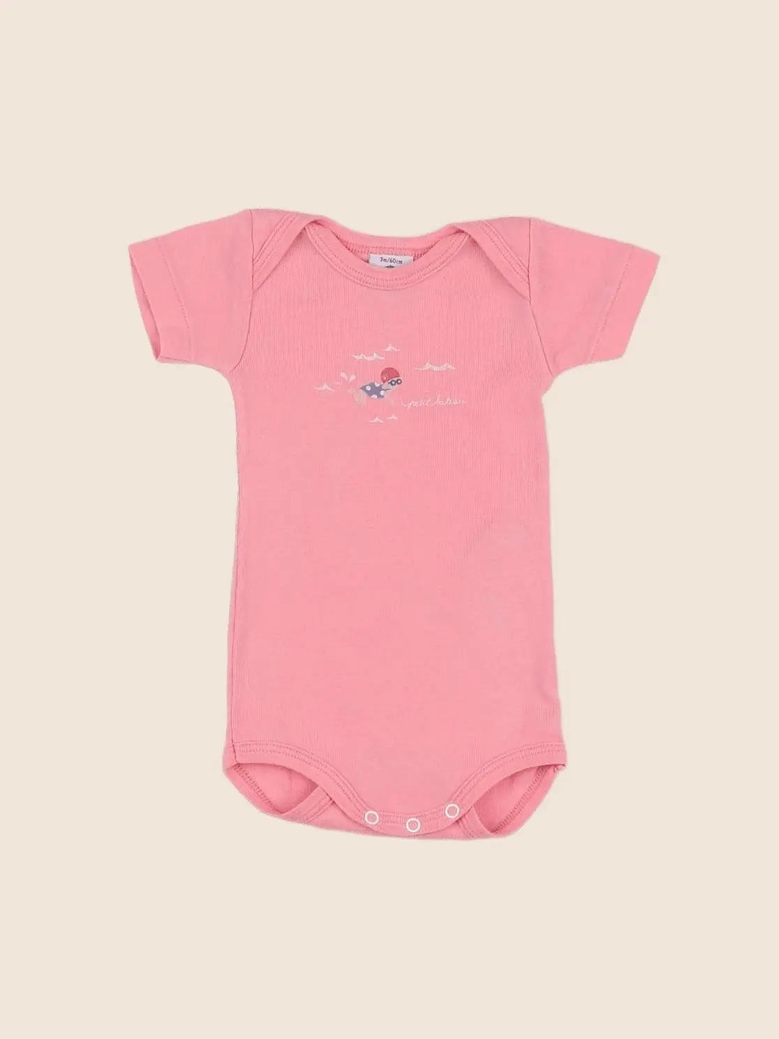 Petit Bateau - body rose - 3 mois