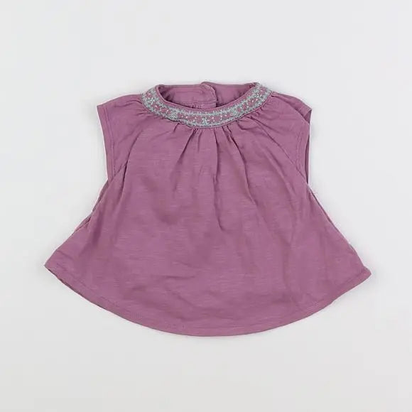 Vertbaudet - body robe violet - 1 mois