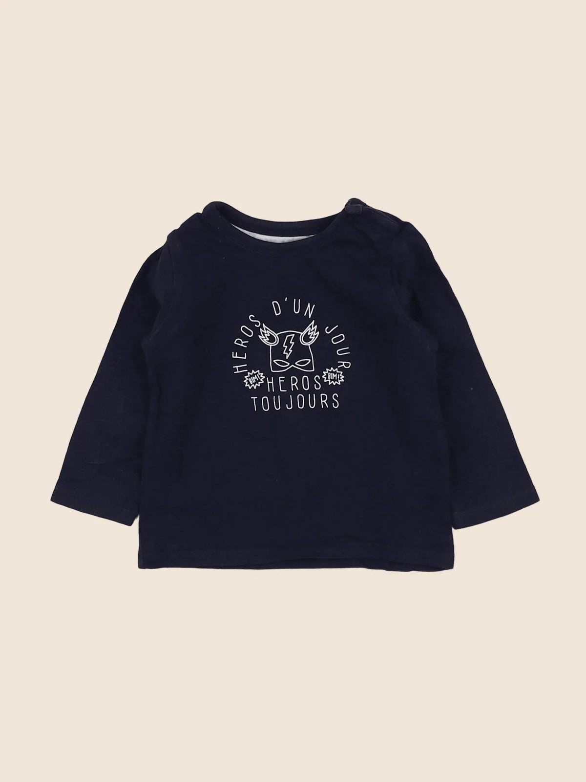 Vertbaudet - tee-shirt bleu - 6 mois