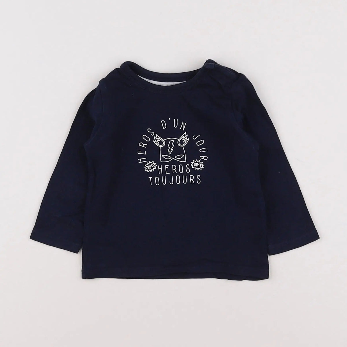 Vertbaudet - tee-shirt bleu - 6 mois
