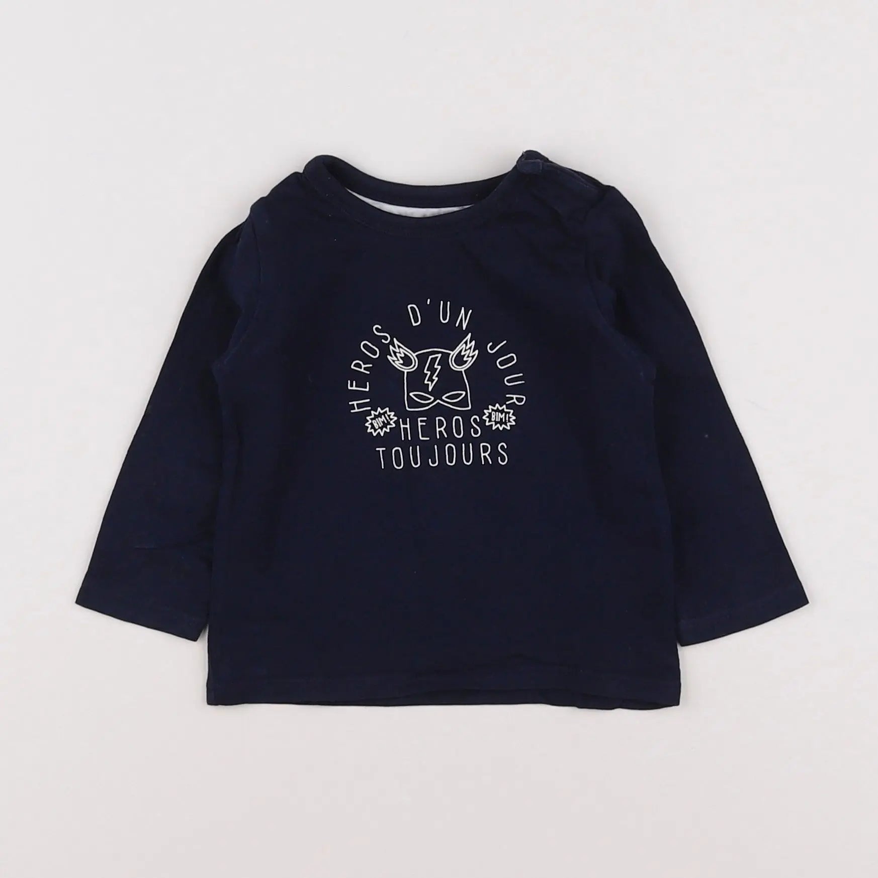 Vertbaudet - tee-shirt bleu - 6 mois