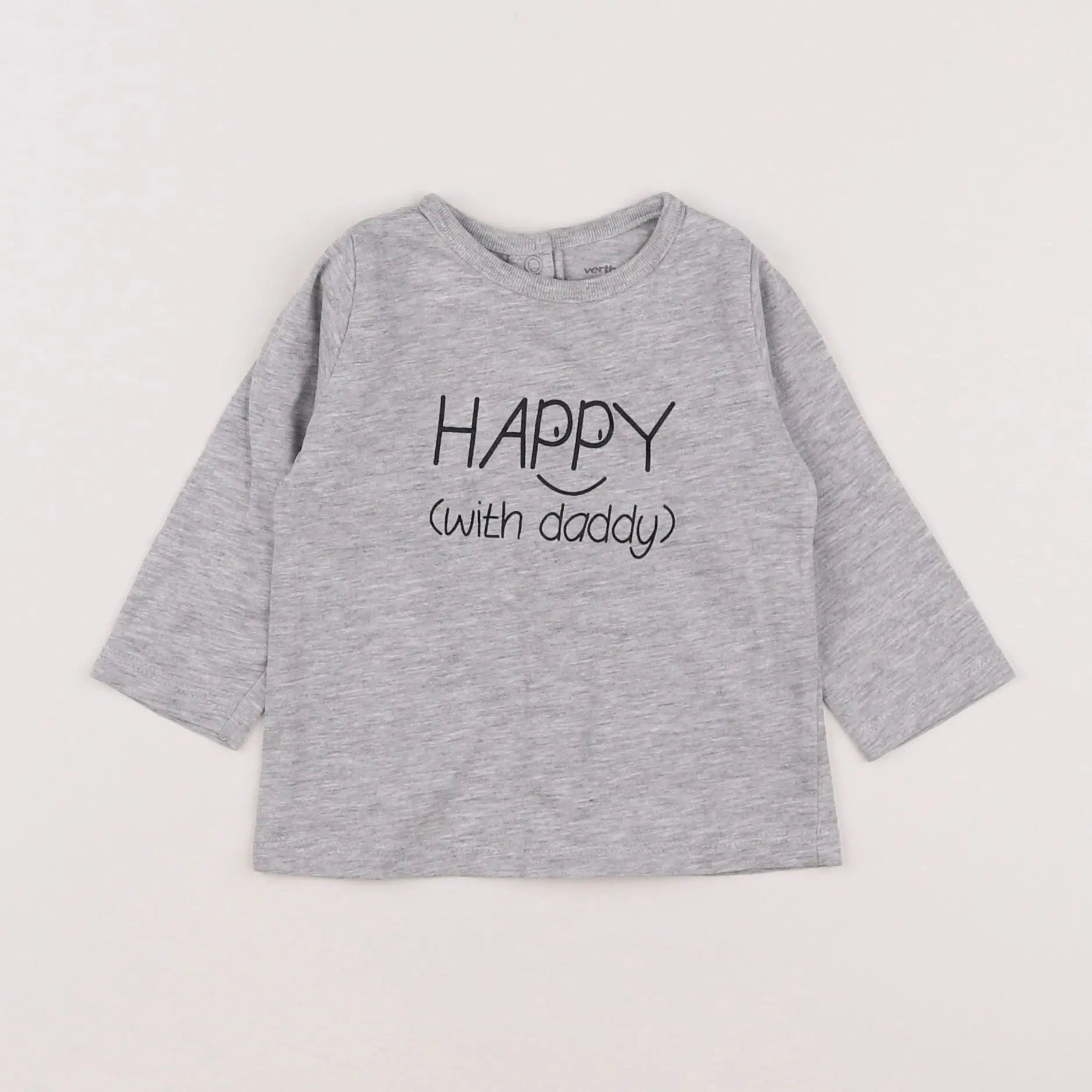 Vertbaudet - tee-shirt gris - 6 mois