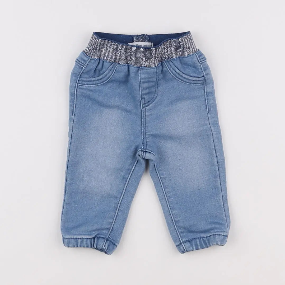 Vertbaudet - jegging bleu - 3 mois