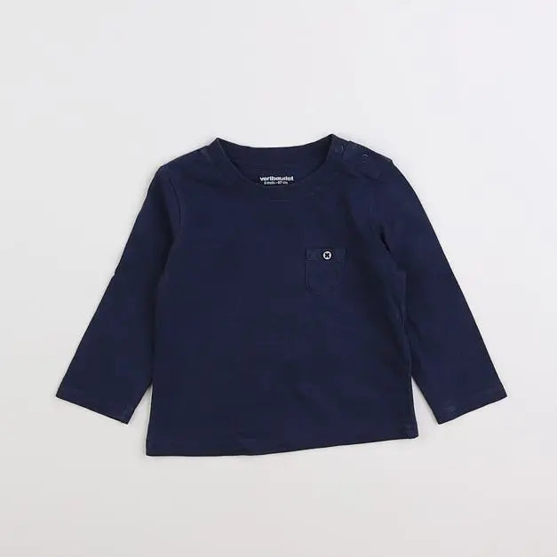 Vertbaudet - tee-shirt bleu - 6 mois