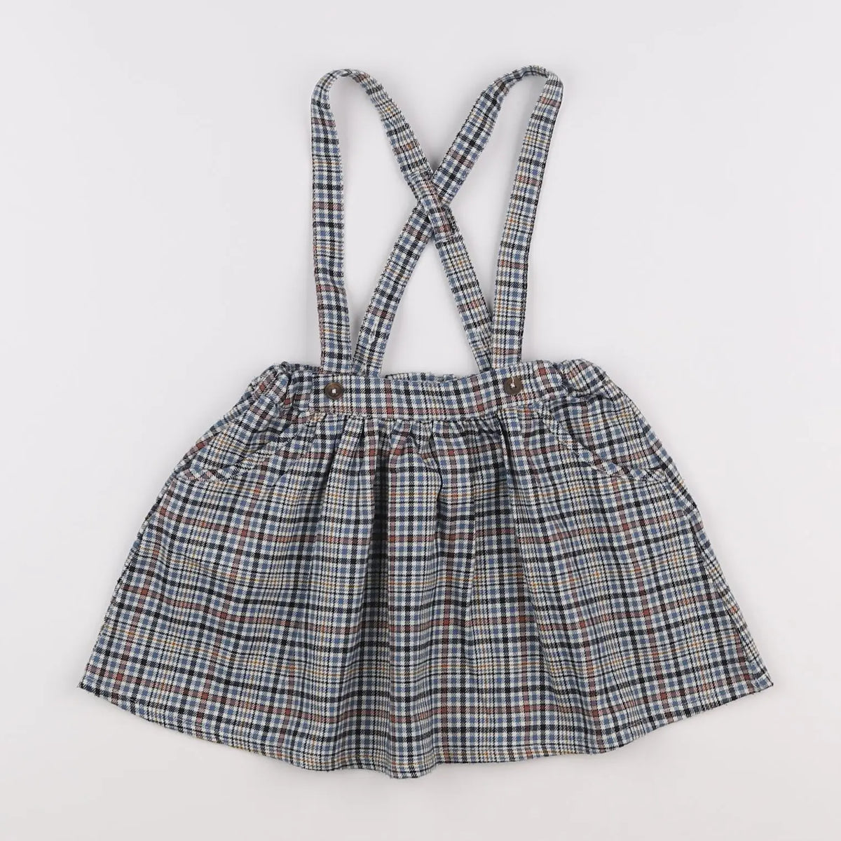Vertbaudet - jupe bleu, marron - 3 ans