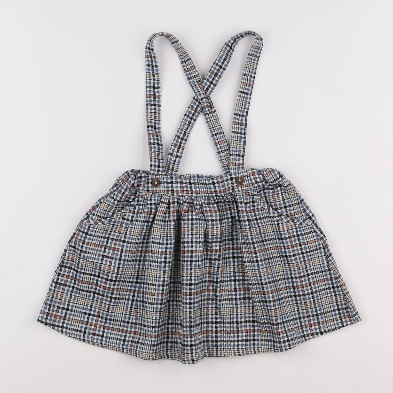 Vertbaudet - jupe bleu, marron - 3 ans