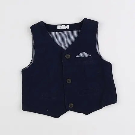 Vertbaudet - gilet bleu - 6 mois