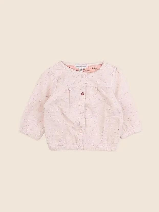 Vertbaudet - sweat rose - 6 mois