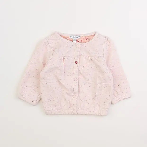 Vertbaudet - sweat rose - 6 mois
