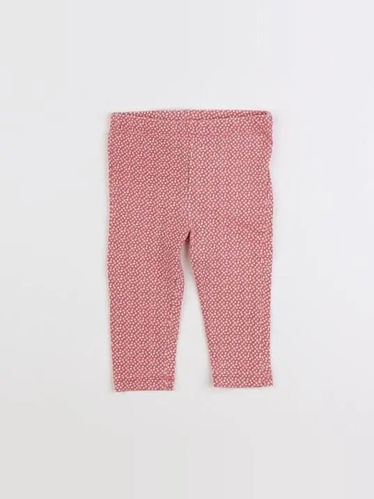 Vertbaudet - legging rose, blanc - 6 mois