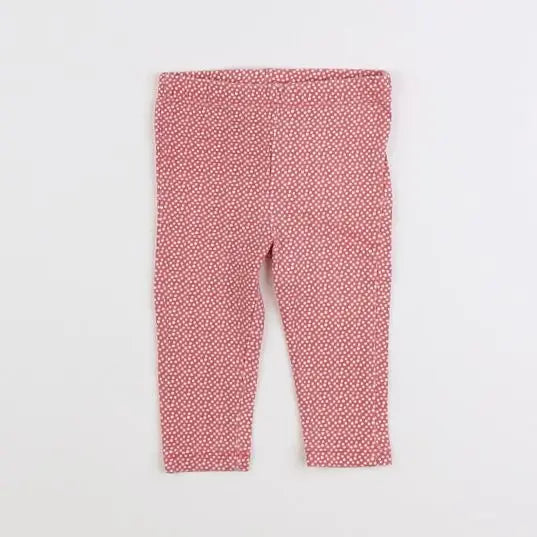 Vertbaudet - legging rose, blanc - 6 mois