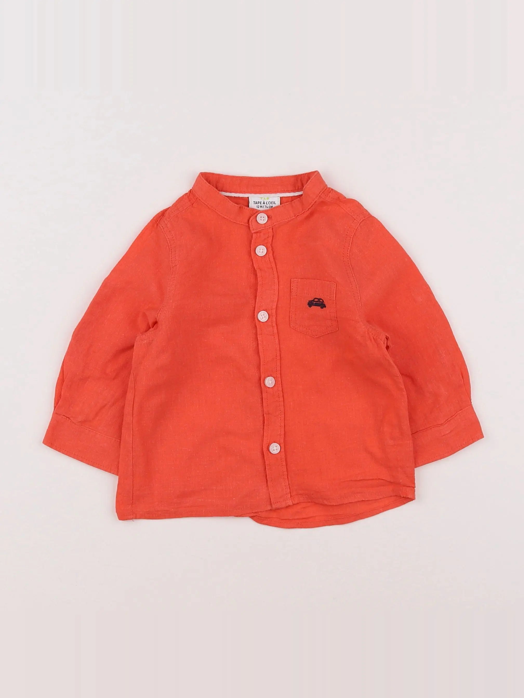 Tape à l'oeil - chemise rouge - 12 mois