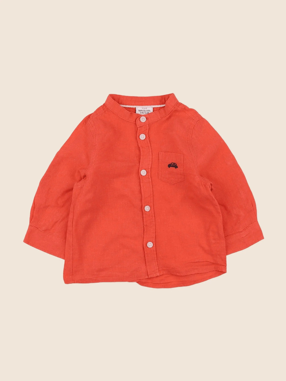 Tape à l'oeil - chemise rouge - 12 mois