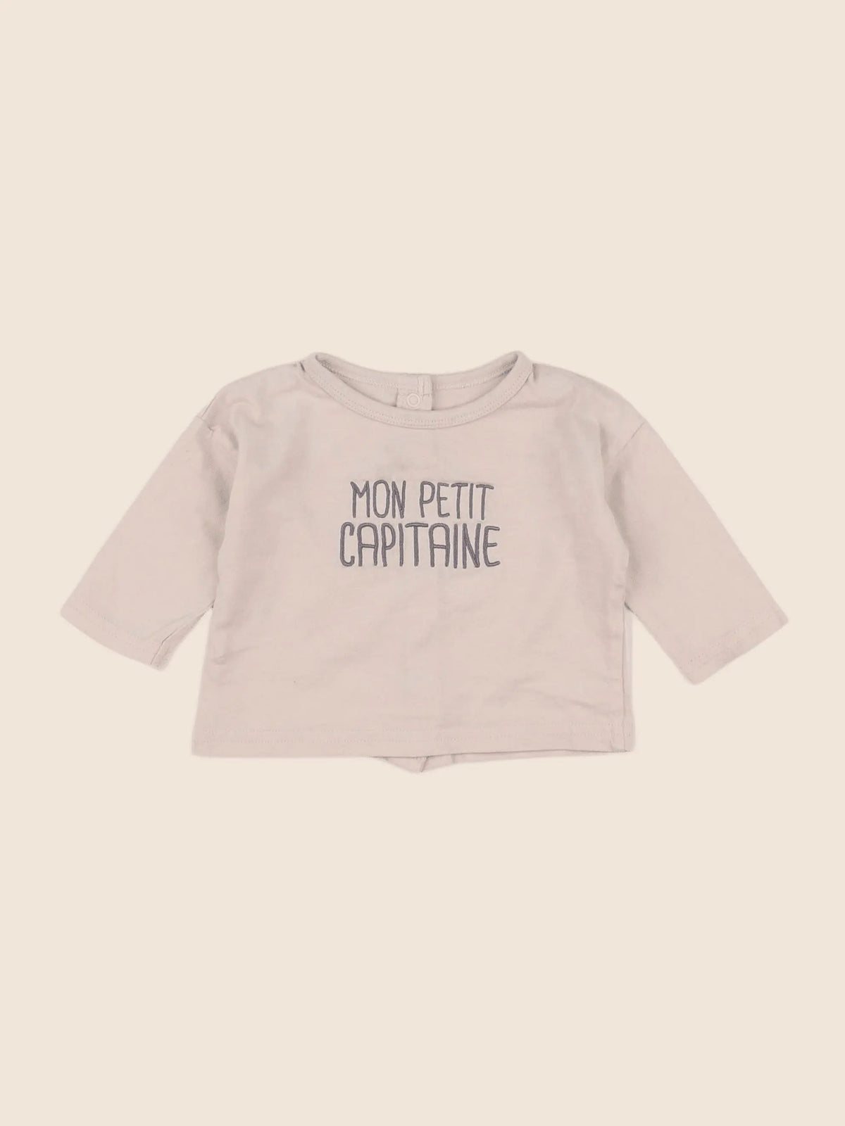 Vertbaudet - tee-shirt beige - 3 mois