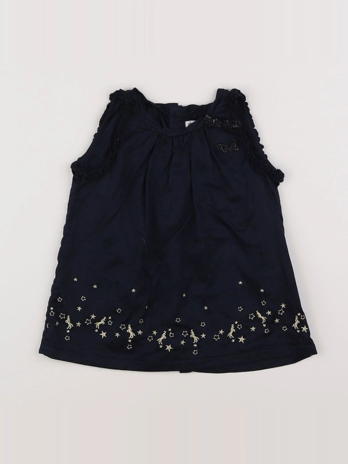 IKKS - robe or, bleu - 6 mois