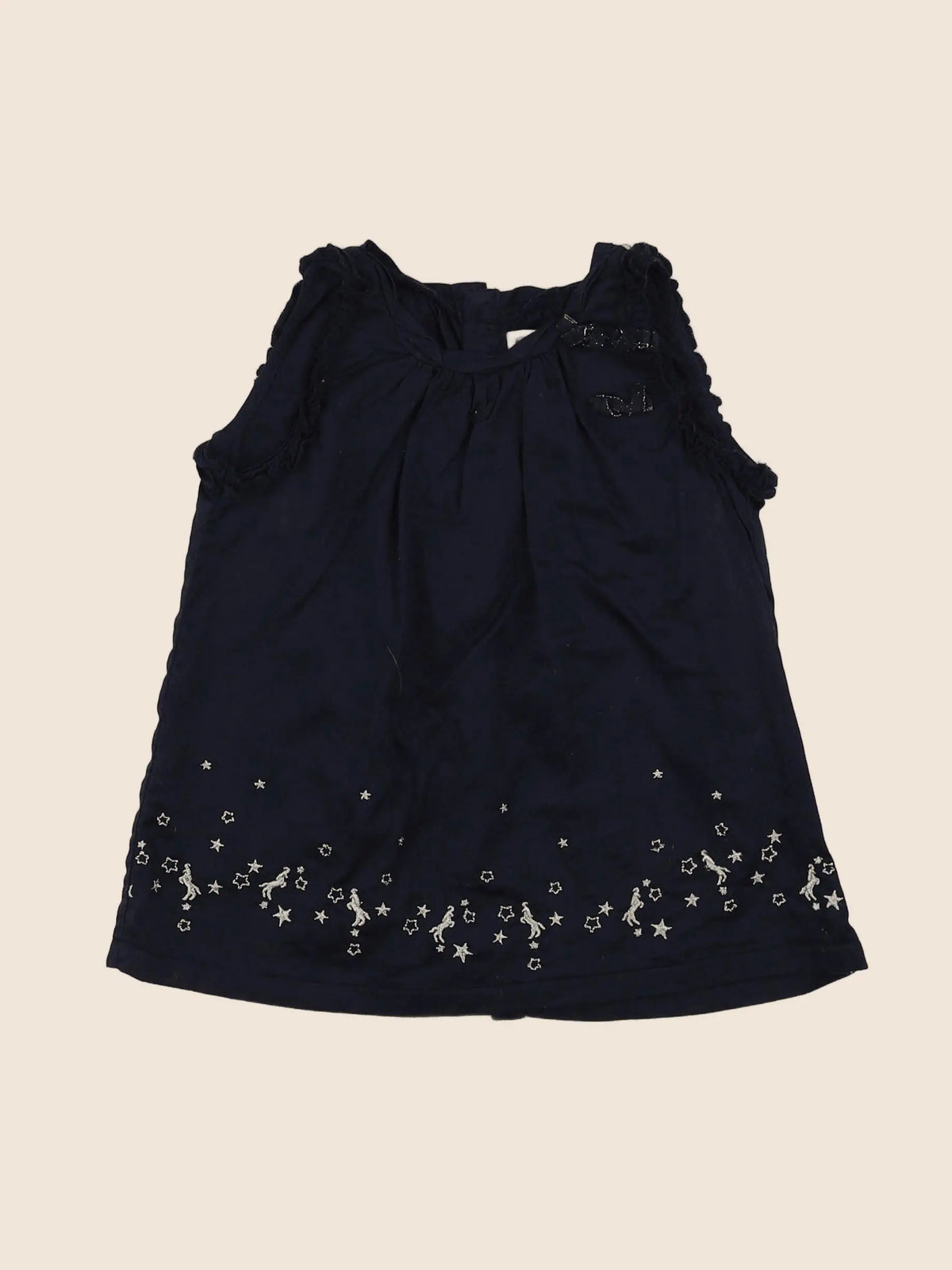 IKKS - robe or, bleu - 6 mois
