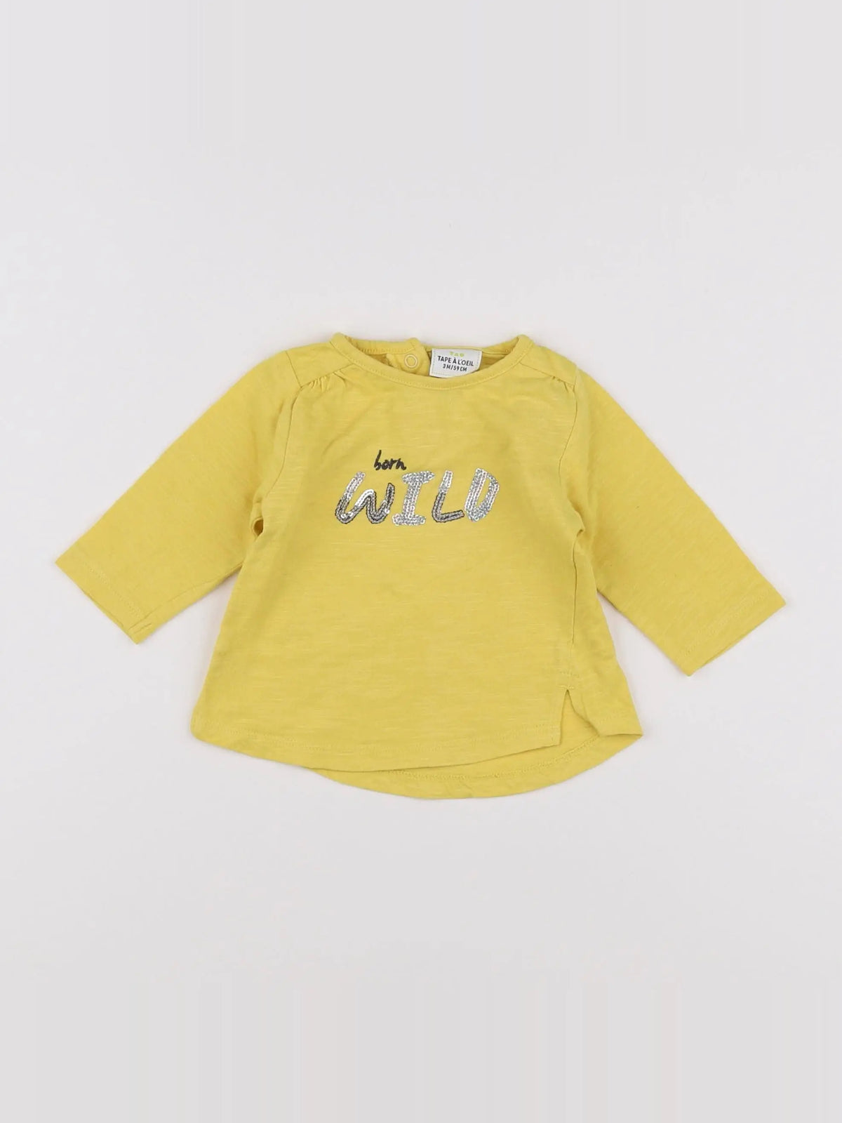 Tape à l'oeil - tee-shirt jaune - 3 mois