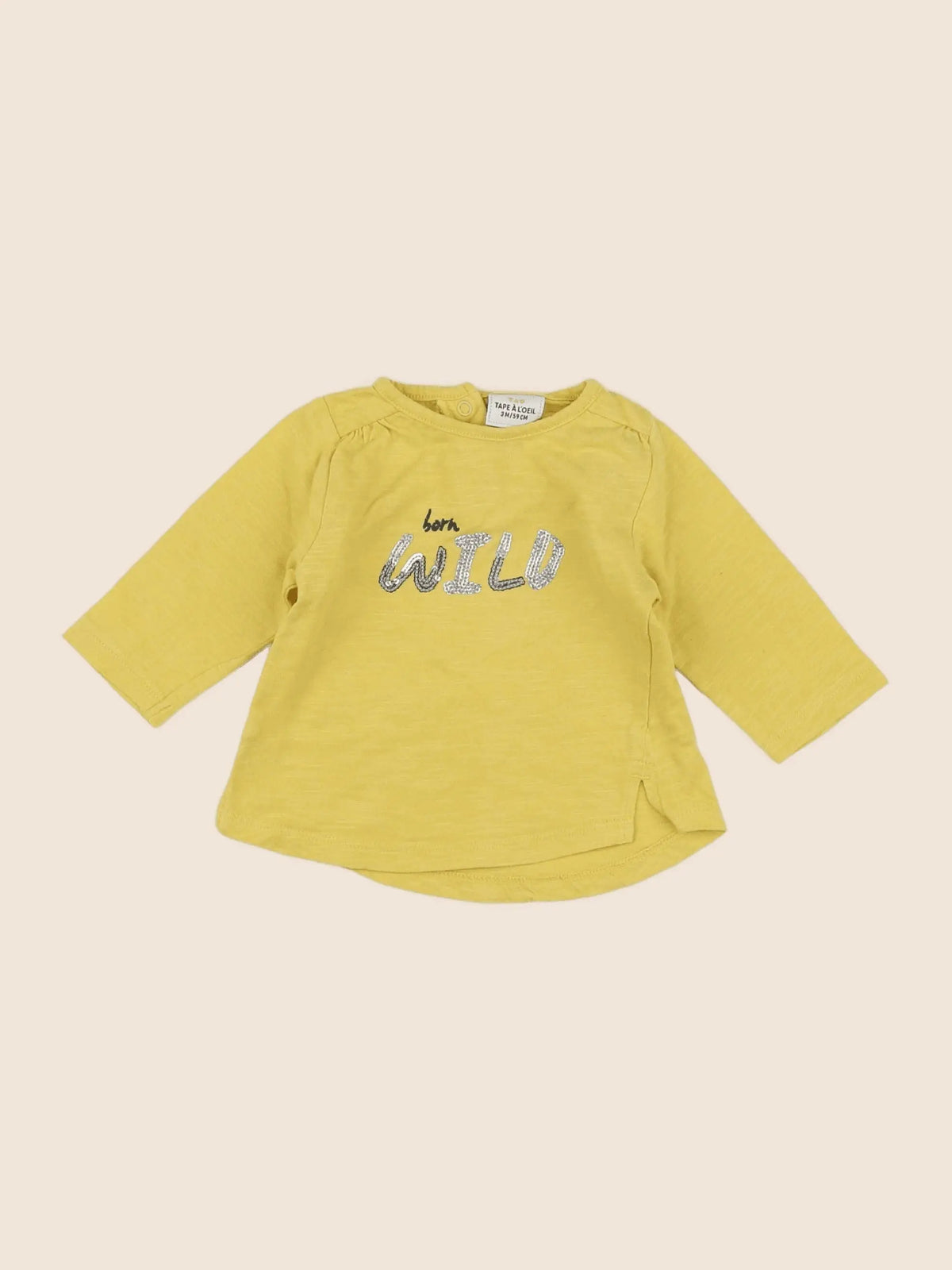 Tape à l'oeil - tee-shirt jaune - 3 mois