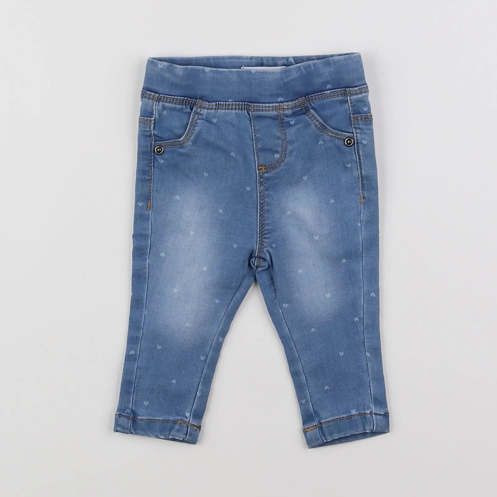 Vertbaudet - jegging bleu - 3 mois