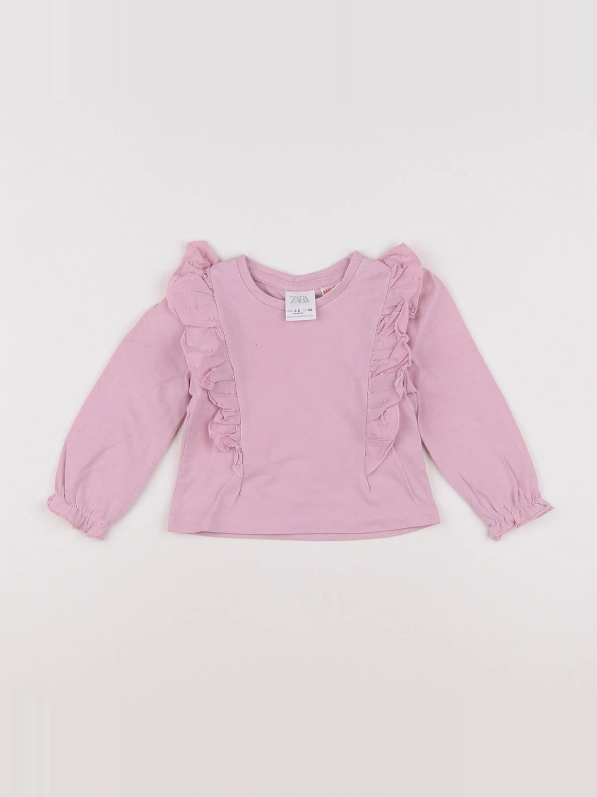 Zara - tee-shirt violet - 3/6 mois